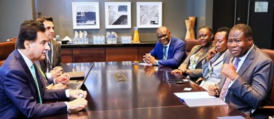 Islamabad 15.09.2026: Speaker National Assembly Sardar Ayaz Sadiq in a meeting with Speaker of Uganda Mr. Jacob Marksons Oboth on the sidelines of 69th Commonwealth Parliamentary Conference in Cape Town, South Africa.